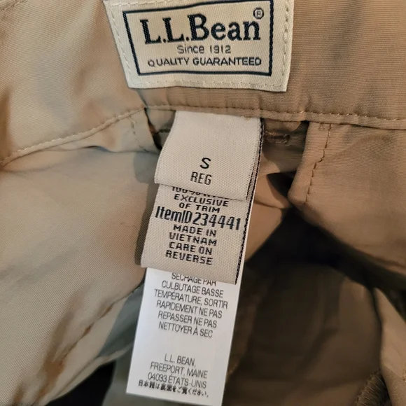 L.L. Bean Men's Sunsmart Tan Cargo Pants - Picture 5 of 6